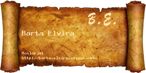 Barta Elvira névjegykártya
